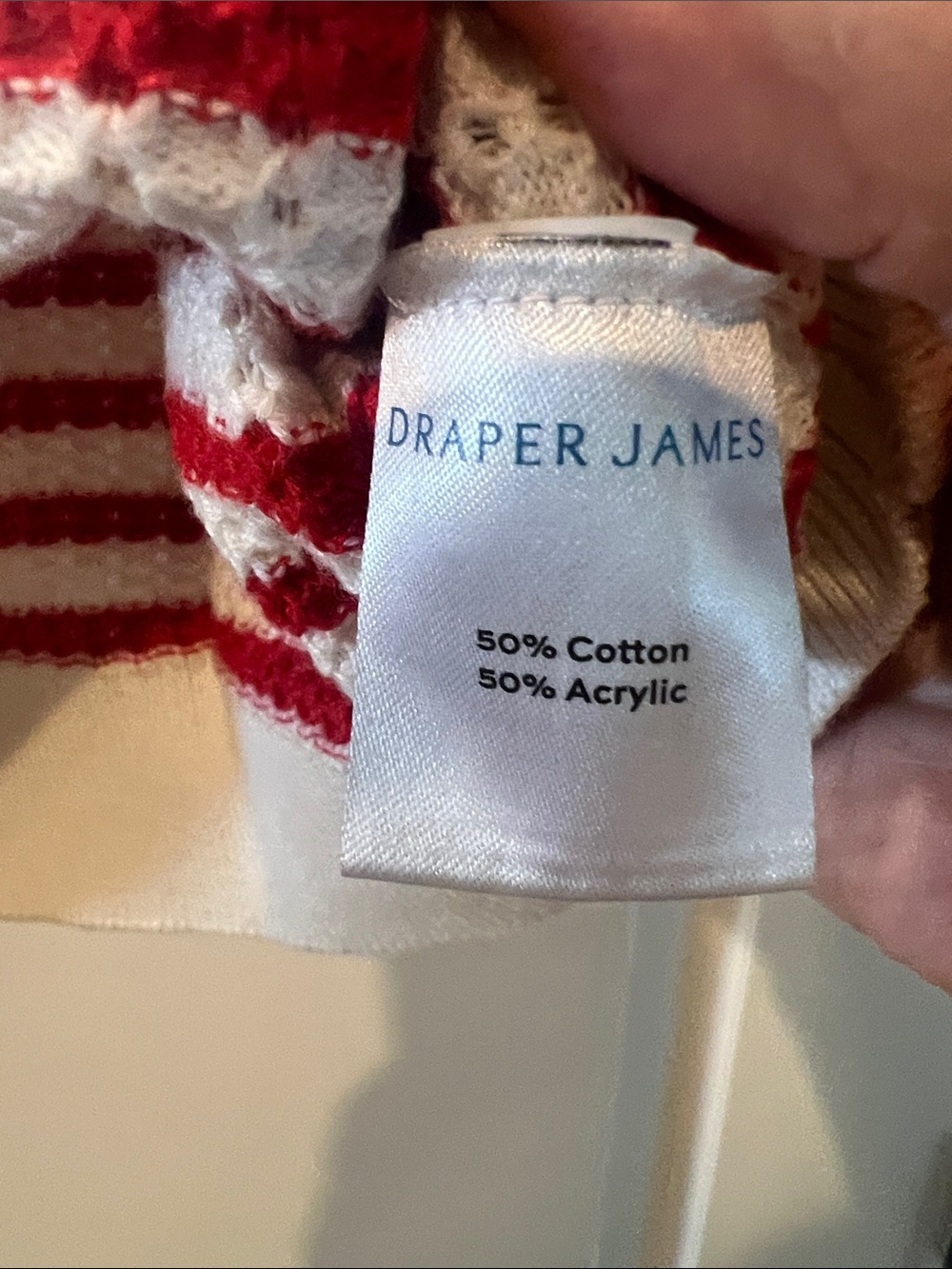 Draper James Red and White Striped Short-Sleeve Sweater - Picture 7 of 7